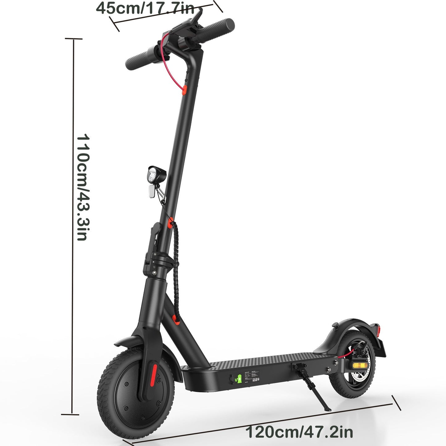 iScooter E Scooter mit Straßenzulassung ABE Max 30 km Reichweite, 350W Motor Elektroroller mit 8,5 Zoll Wabenreifen Duales Bremssystem und Doppelfederung für Herren Damen